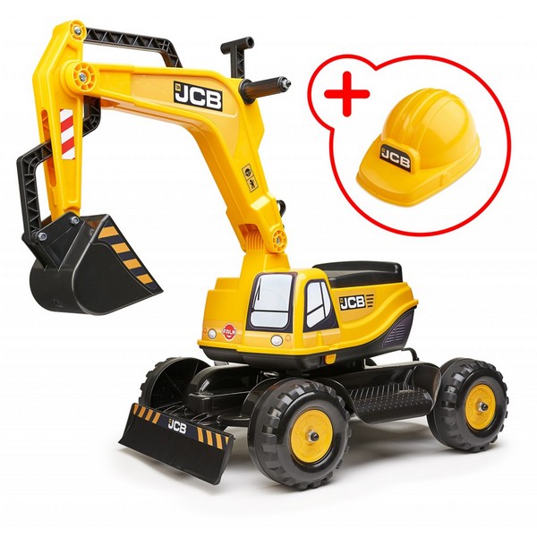 Продукт Falk JCB - Детски багер с отваряща се седалка и каска - жълт - 0 - BG Hlapeta